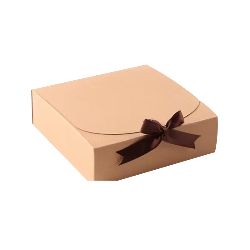Hermosa caja de embalaje de regalo de cumpleaños de papel kraft cuadrado se puede personalizar